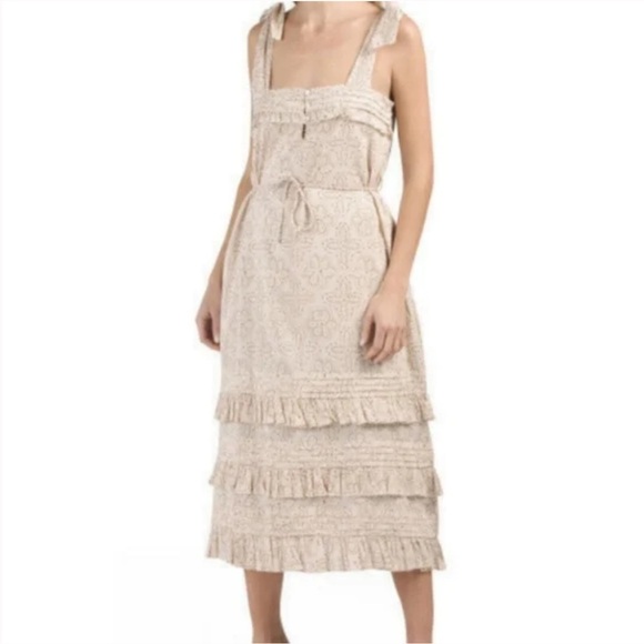 Cleobella Zane Ruffle Tiered Midi Dress NWT - Picture 1 of 9